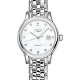 Longines Flagship Watch - 30 mm Steel Case - White Mother-Of-Pearl Diamond Dial - Bracelet - L4.374.4.87.6