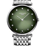 Longines La Grande Classique De Longines Quartz Watch - 29 mm Steel Case - Green Diamond Dial - Bracelet - L4.512.4.92.6