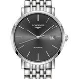Longines Elegant Collection Watch - 39 mm Steel Case - Grey Dial - Bracelet - L4.910.4.72.6