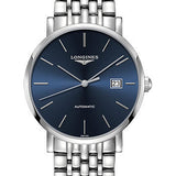 Longines Elegant Collection Watch - 39 mm Steel Case - Blue Dial - Bracelet - L4.910.4.92.6