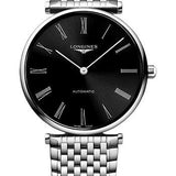 Longines La Grande Classique De Longines Automatic Watch - 38 mm Steel Case - Black Roman Dial - Bracelet - L4.918.4.51.6