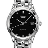 Longines Flagship Watch - 38.5 mm Steel Case - Black Diamond Dial - Bracelet - L4.974.4.57.6