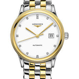 Longines Flagship Watch - 40 mm Steel And Yellow PVD Case - White Diamond Dial - Bracelet - L4.984.3.27.7