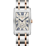Longines DolceVita Quartz Watch - 20.80 X 32 mm Steel Case - Silver FlinquŽ Roman Dial - Steel And 18K Pink Gold Cap 200 Bracelet - L5.255.5.71.7