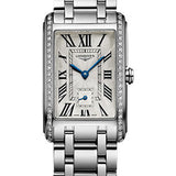 Longines DolceVita Small Seconds Quartz Watch - 23.30 X 37 mm Steel Diamond Case - Silver FlinquŽ Roman Dial - Bracelet - L5.512.0.71.6