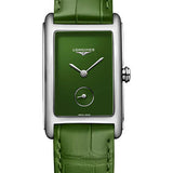 Longines DolceVita Small Seconds Quartz Watch - 23.30 X 37 mm Steel Case - Green Dial - Green Strap - L5.512.4.60.2