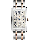 Longines DolceVita Quartz Watch - 23.30 X 37 mm Steel Case - Silver FlinquŽ Roman Dial - Steel And 18K Pink Gold Cap 200 Bracelet - L5.512.5.71.7