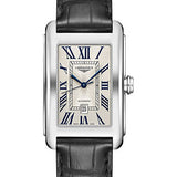 Longines DolceVita Automatic Watch - 27.70 X 43.8 mm Steel Case - Silver FlinquŽ Roman Dial - Black Alligator Strap - L5.757.4.71.0