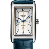 Longines DolceVita Automatic Watch - 28.20 X 47 mm Steel Case - Silver Arabic Dial - Blue Strap - L5.767.4.73.9