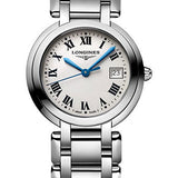 Longines PrimaLuna Quartz Watch - 30 mm Steel Case - Silver Roman Dial - Bracelet - L8.122.4.71.6