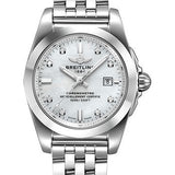 Breitling Galactic 29 Sleek Watch - Steel - Pearl Diamond Dial - Steel Bracelet - W72348121A2A1
