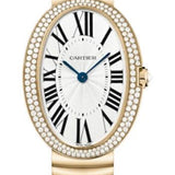 Cartier Baignoire Watch - Large Pink Gold Diamond Case - Gold Bracelet - WB520003