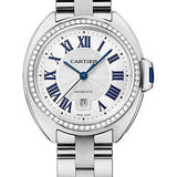 Cartier Cle de Cartier Watch - 31 mm White Gold Diamond Case - White Dial - WJCL0043