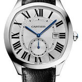 Cartier Drive de Cartier Watch - length: 40 mm Steel Case - Silvered Dial - Two Calfskin Strap - WSNM0022