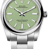 Rolex Oyster Perpetual 34 Pistachio Green Dial Oyster Bracelet - 124200 - 2025