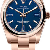 Rolex Oyster Perpetual 34 18Ct Everose Gold Blue Stone Dial Oyster Bracelet - 124205 - 2026