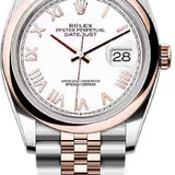 Rolex Datejust 36 Oystersteel Everose Gold White Dial Domed Bazel Jubilee Bracelet - 126201 - 2026
