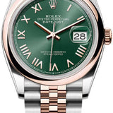 Rolex Datejust 36 Oystersteel Everose Gold Mint Green Dial Domed Bazel Jubilee Bracelet - 126201 - 2026