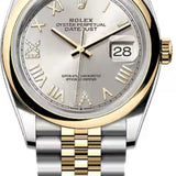 Rolex Datejust 36 Oystersteel And Yellow Gold Silver Diamond-Set Dial Jubilee Bracelet - 126203 - 2026