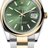 Rolex Datejust 36 Oystersteel And Yellow Gold Olive Green Dial Oyster Bracelet - 126203 - 2026