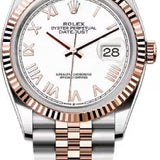 Rolex Datejust 36 Oystersteel Everose Gold White Dial Jubilee Bracelet - 126231 - 2026