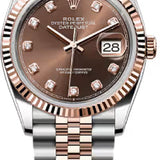 Rolex Datejust 36 Oystersteel Everose Gold Chocolate Diamond Set Dial Jubilee Bracelet - 126231 - 2026