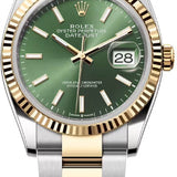 Rolex Datejust 36 Oystersteel And Yellow Gold Olive Green Dial Oyster Bracelet - 126233 - 2026