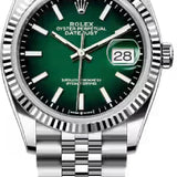 Rolex Datejust 36 Oystersteel White Gold Green Ombré Dial Jublee Bracelet - 126234 - 2026