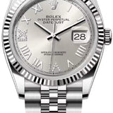 Rolex Datejust 36 Oystersteel White Gold Silver Diamond Set Dial Jublee Bracelet - 126234 - 2026