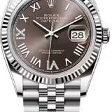 Rolex Datejust 36 Oystersteel White Gold Dark Gray Diamond Set Dial Jublee Bracelet - 126234 - 2026