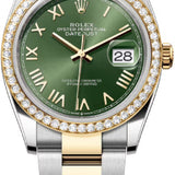 Rolex Datejust 36 Oystersteel Yellow Gold Olive Green Roman Dial Oyster Bracelet - 126283Rbr - 2026