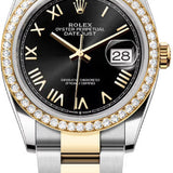 Rolex Datejust 36 Oystersteel Yellow Gold Bright Black Dial Oyster Bracelet - 126283Rbr - 2026