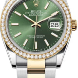 Rolex Datejust 36 Oystersteel Yellow Gold Olive Green Dial Oyster Bracelet - 126283Rbr - 2026