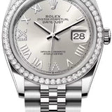 Rolex Datejust 36 Oystersteel White Gold Silver Diamond Set Dial Jubilee Bracelet - 126284Rbr - 2026