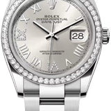 Rolex Datejust 36 Oystersteel White Gold Silver Diamond Set Dial Oyster Bracelet - 126284Rbr - 2026