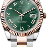 Rolex Datejust 41 Oystersteel Everose Gold Mint Green Dial Oyster Bracelet - 126331 - 2026