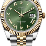 Rolex Datejust 41 Oystersteel And Yellow Gold Olive Green Roman Dial Jubilee Bracelet - 126333 - 2026