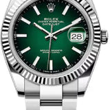 Rolex Datejust 41 Mm Oystersteel And White Gold Green Ombré Dial - 126334 - 2026