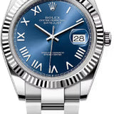 Rolex Datejust 41 Mm Oystersteel And White Gold Bright Blue Roman Dial - 126334 - 2026