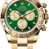 Rolex Cosmograph Daytona 40mm Yellow Gold Bright Green Golden Dial Yellow Gold Bezel Oyster Bracelet - 126508 - 2025