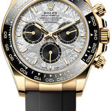 Rolex Cosmograph Daytona 40mm Yellow Gold Meteorite Black Dial Cerachrom Bezel Oysterflex Bracelet - 126518LN - 2025