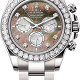 Rolex Cosmograph Daytona 40mm Black & White MOP Diamond-Set Dial Oyster Bracelet Diamond-Set Bezel - 126579RBR | 2024 Model