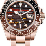 Rolex GMT-Master II 40mm Everose Gold Tiger Iron Dial Cerachrom Bezel Oyster Bracelet - 126715CHNR - 2025
