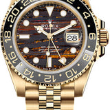 Rolex GMT-Master II 40mm Yellow Gold Tiger Iron Dial Cerachrom Bezel Oyster Bracelet - 126718GRNR - 2025