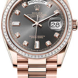 Rolex Day-Date 36 36mm Slate Diamond-Set Dial Diamond-Set Bezel President Bracelet - 128395TBR | 2024 Model