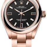 Rolex Oyster Perpetual 28 18Ct Everose Gold Black Dial Oyster Bracelet - 276205 - 2026