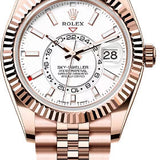 Rolex Sky-Dweller 42mm Intense White Dial Fluted Bezel Jubilee Bracelet - 336935 | 2024 Model