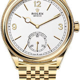 Rolex 1908 39mm Yellow Gold Intense White Dial Divided Bezel Settimo Bracelet - 52508 - 2025