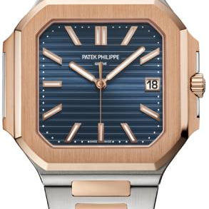 Patek Philippe Cubitus Date Sweep Seconds Rose Gold/Steel 45mm Blue Dial 5821/1AR - 001 - Luxury Time NYC